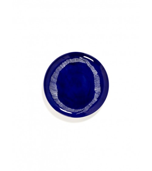 Assiette L Lapis Lazuli Stripes Blanches Feast by Ottolenghi