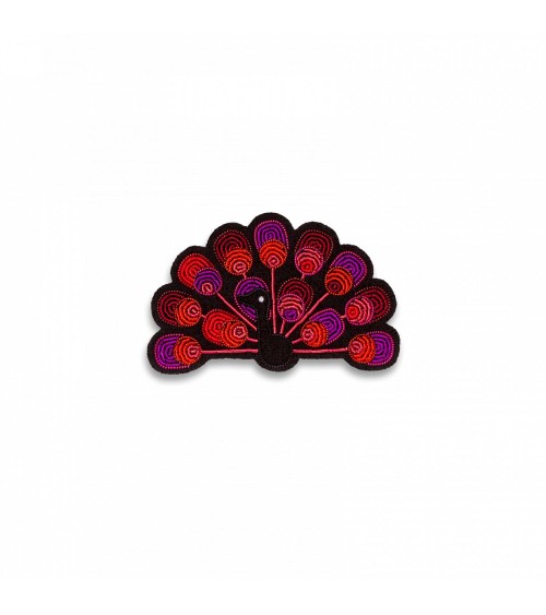 Broche Paon Rouge